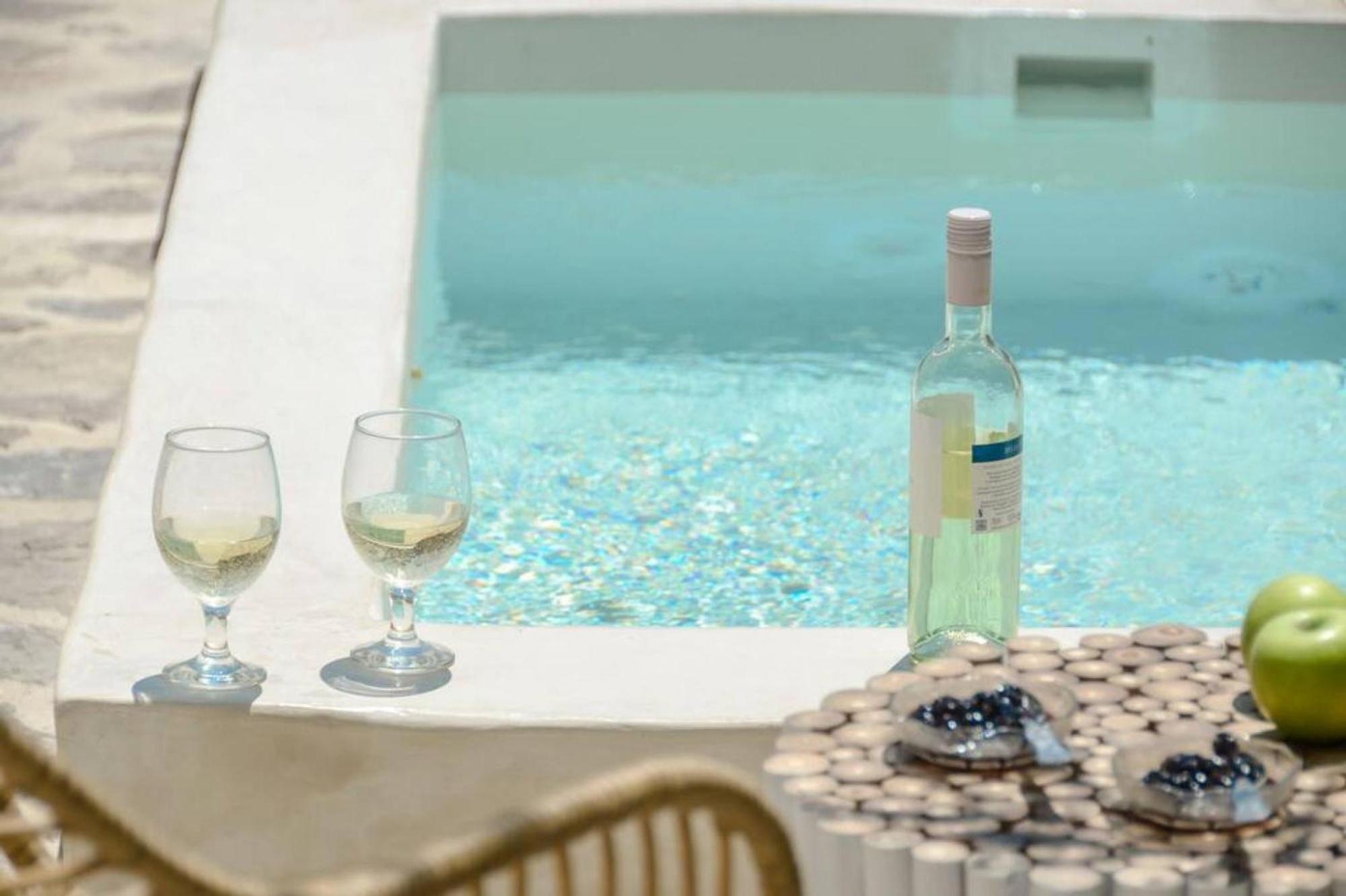 Villa Anthemion Naxos With Outdoor Jacuzzi Ano Sangrion Экстерьер фото
