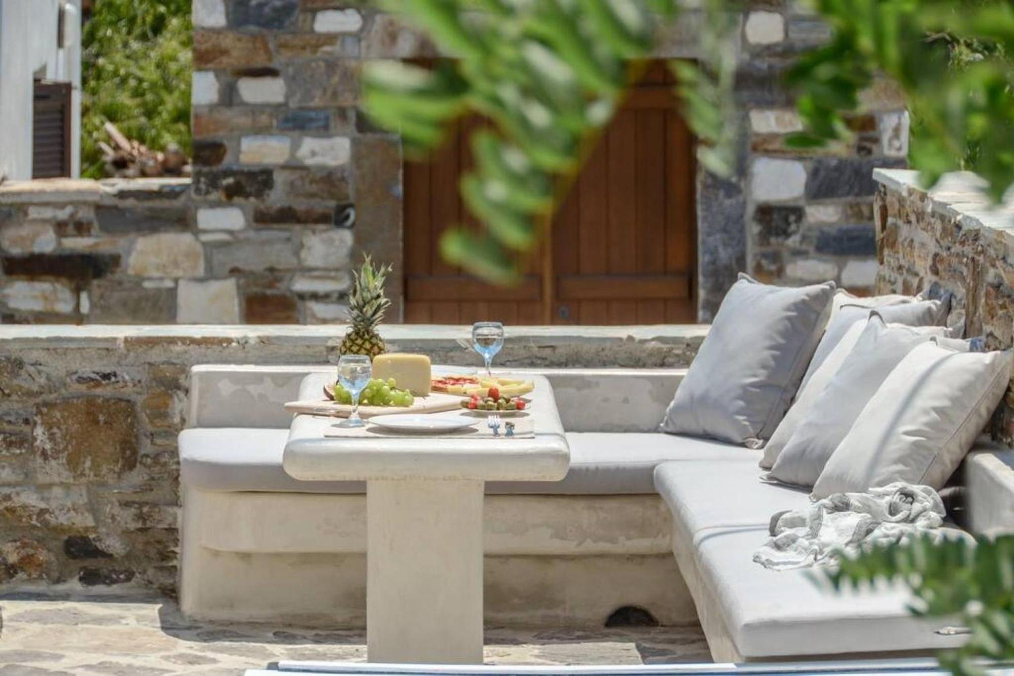 Villa Anthemion Naxos With Outdoor Jacuzzi Ano Sangrion Экстерьер фото
