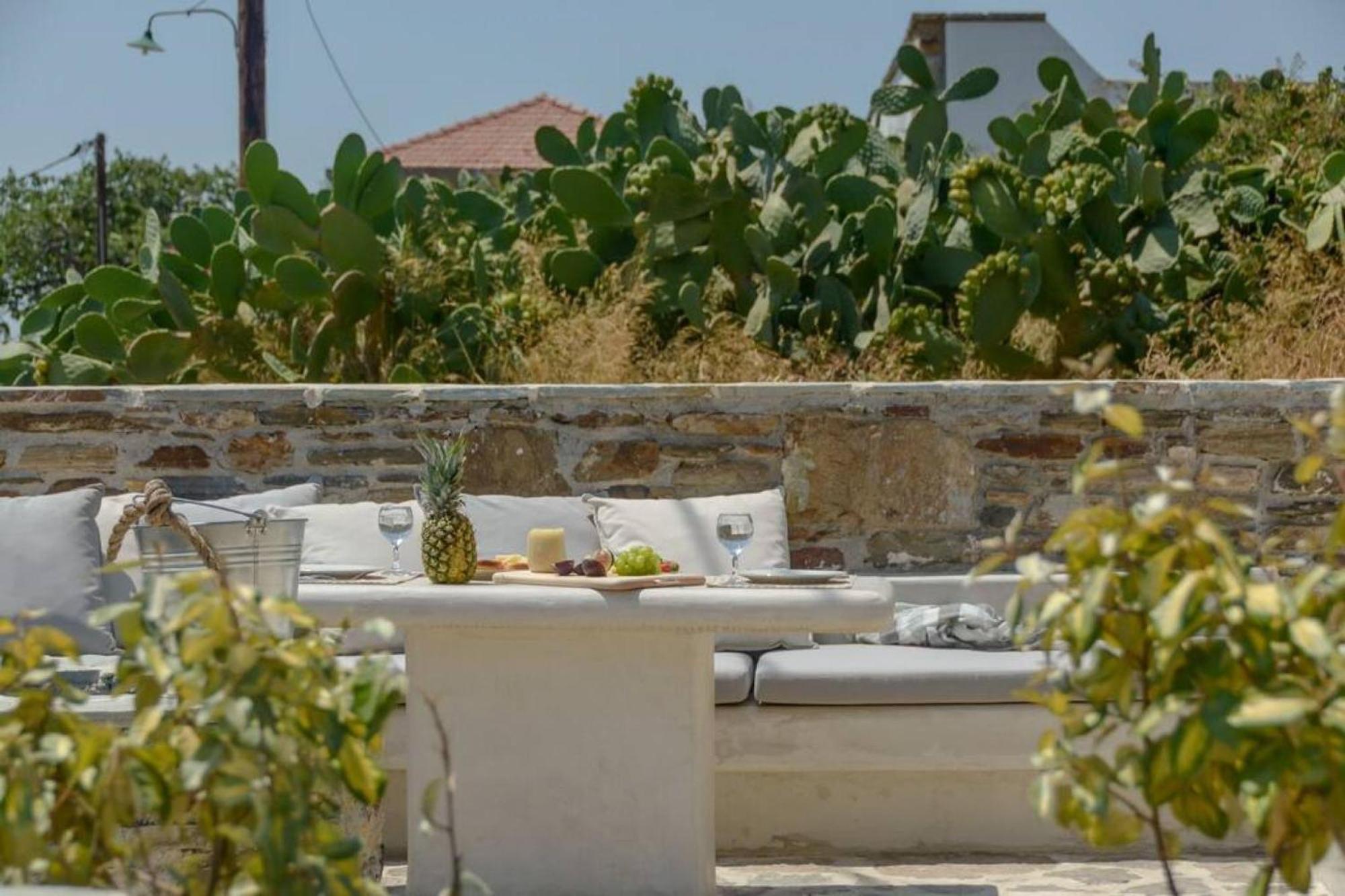 Villa Anthemion Naxos With Outdoor Jacuzzi Ano Sangrion Экстерьер фото