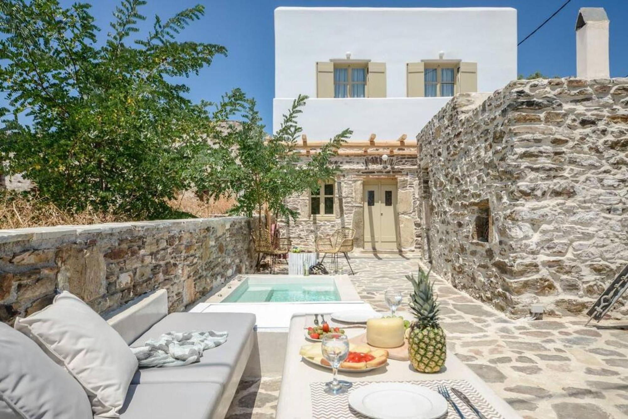 Villa Anthemion Naxos With Outdoor Jacuzzi Ano Sangrion Экстерьер фото