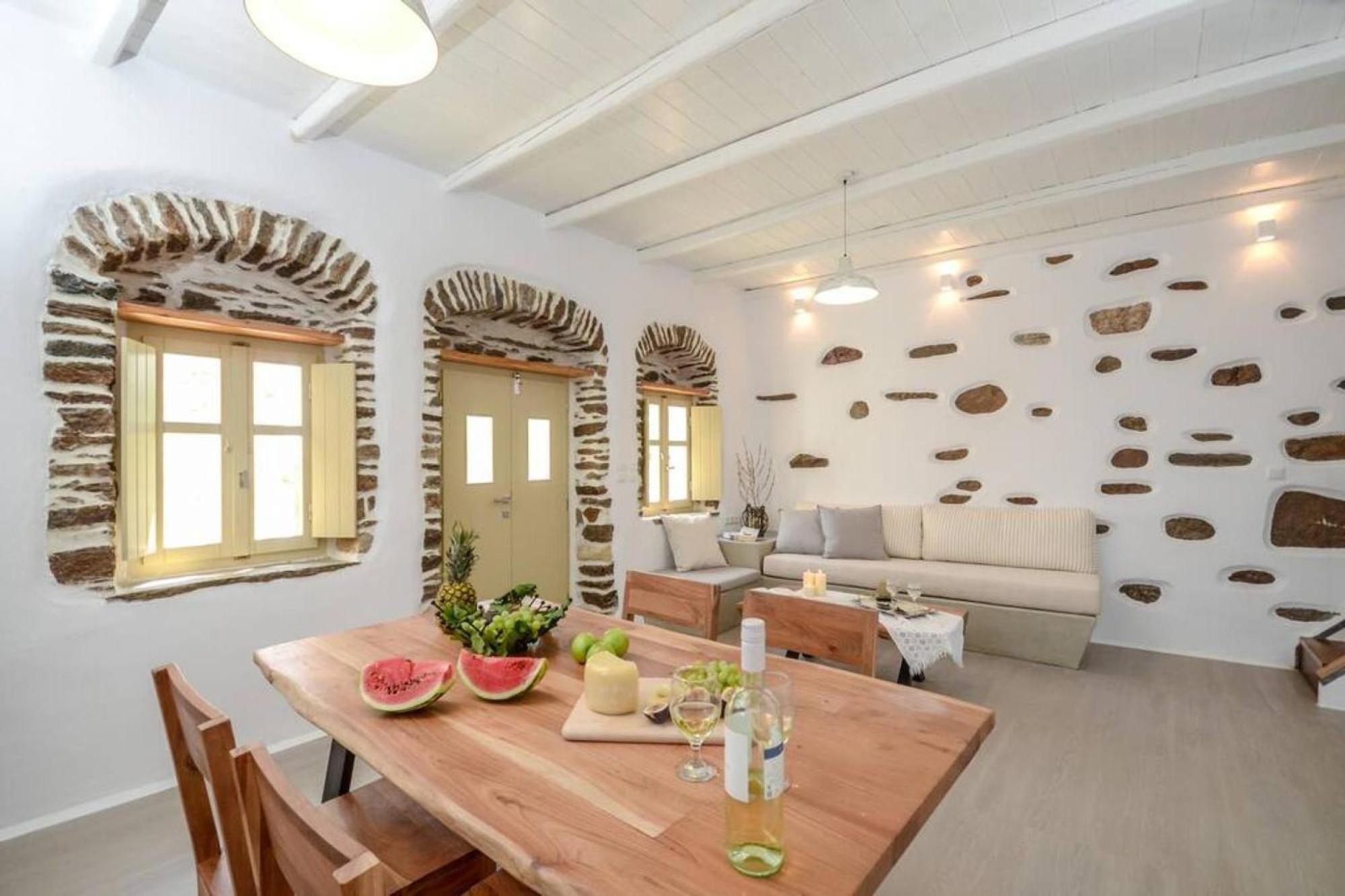 Villa Anthemion Naxos With Outdoor Jacuzzi Ano Sangrion Экстерьер фото